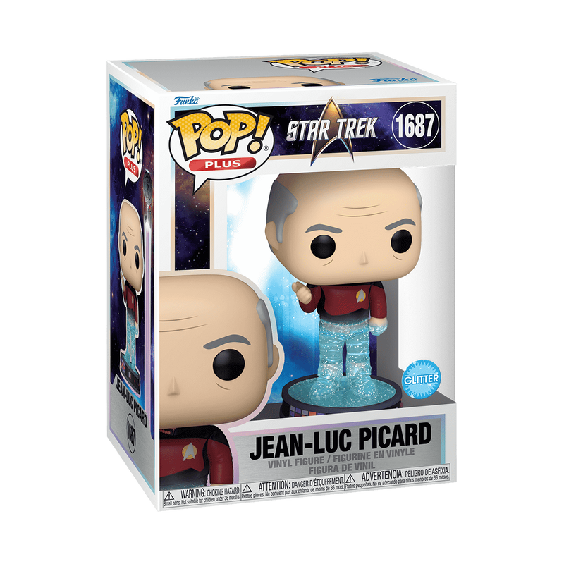 Star Trek Pop!  Jean-Luc Picard  #1687 Transporter Glitter Pop Plus