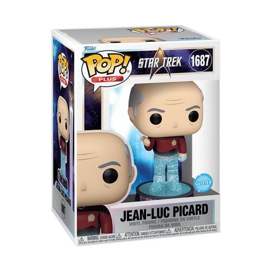 Star Trek Pop!  Jean-Luc Picard  #1687 Transporter Glitter Pop Plus