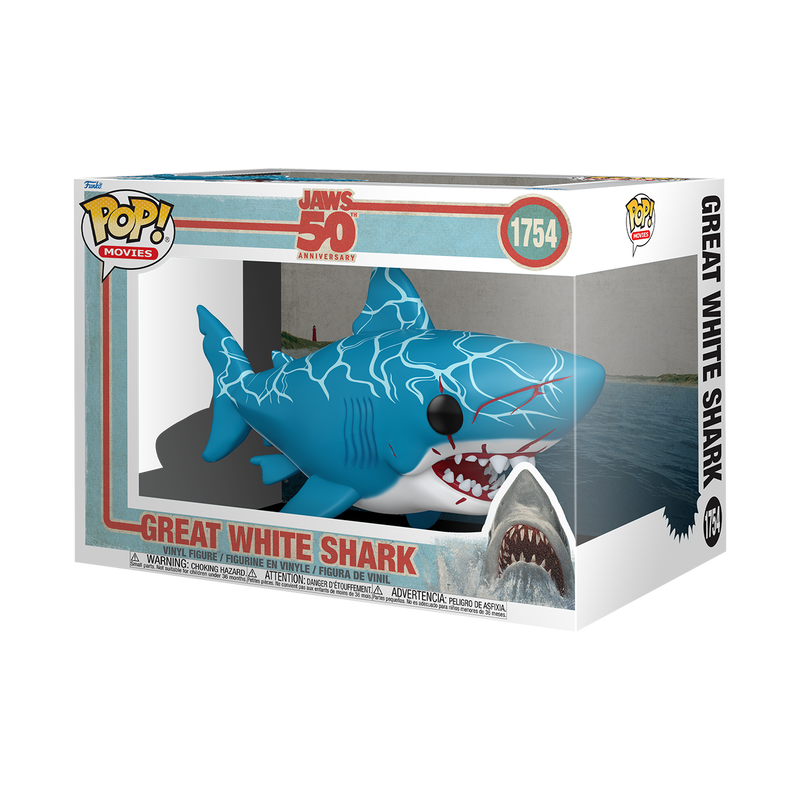 Funko Pop! Movie : Jaws 50 Anniversary : Super Great White Shark #1754 Deluxe