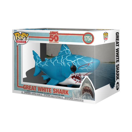 Funko Pop! Movie : Jaws 50 Anniversary : Super Great White Shark #1754 Deluxe