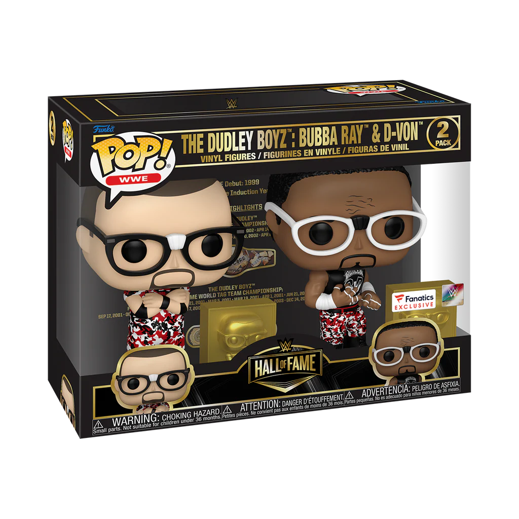 WWE Funko Pop : WWE - Dudley Boyz : bubba Ray D-von 2 pack Fanatics Exclusive