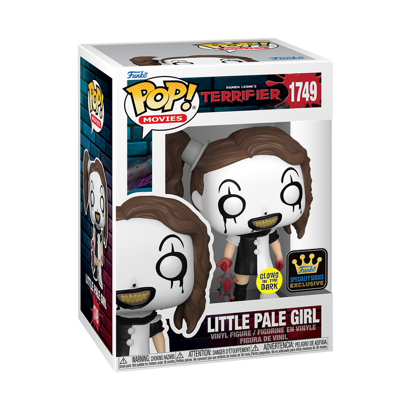 Terrifier Pop! Little Pale Girl (Glow) #1749 Specialty Series Exclusive  ( Art the Clown )