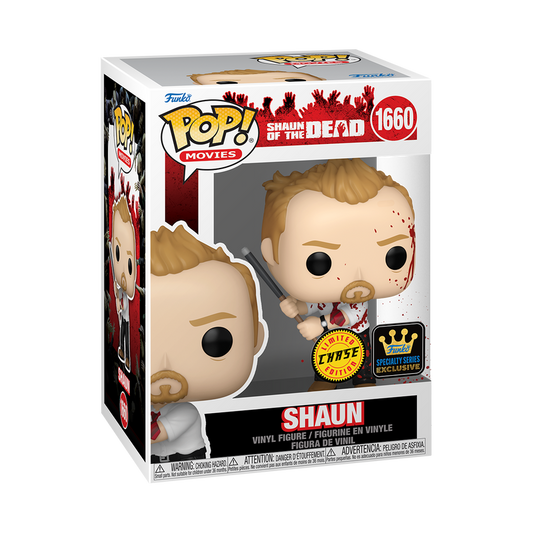 Funko Pop : Movies Shaun of the Dead : Shaun #1660 Specialty Series Exclusive Chase Bloody