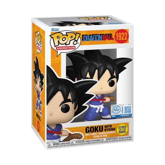 Dragon Ball z Funko Pop Anime!  Goku With Nyoibo #1922 Funko store Exclusive GID