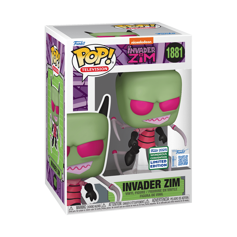 FUNKO POP! Invader Zim with Irken PAK Legs with Pop! Protector #1881 with pop protector