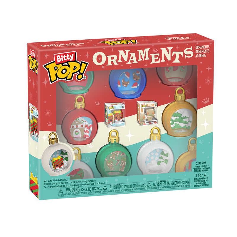 Funko Bitty Pop! Ornaments 9-Pack with 2 christmas itty bitty