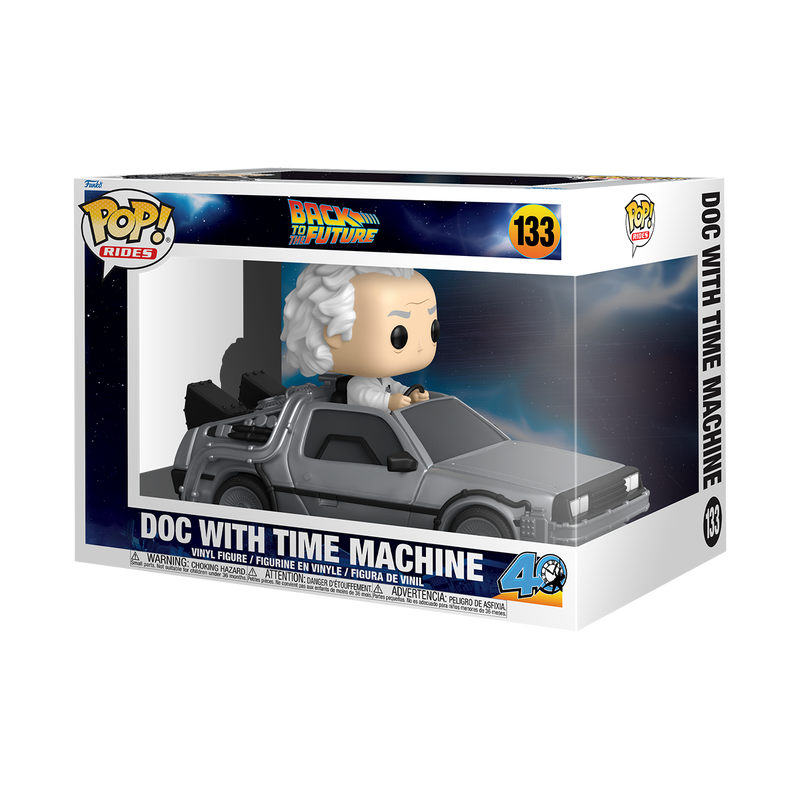 Funko Pop!  Movie: Back to the Future Rides Deluxe Doc with Time Machine