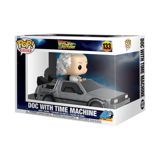 Funko Pop!  Movie: Back to the Future Rides Deluxe Doc with Time Machine