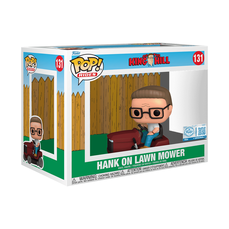 Funko Pop  King of the Hill :  Pop! Rides Hank on Lawn Mower  #131 Funko store Exclusive