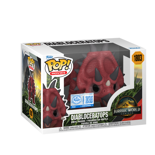 Jurassic World Pop! Diabloceratops  #1803 Funko Store Exclusive