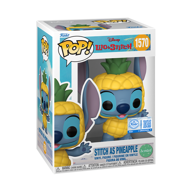 Funko Pop!  Disney Stitch:  as Pineapple #1570 Hot Topic Exclusive Scented