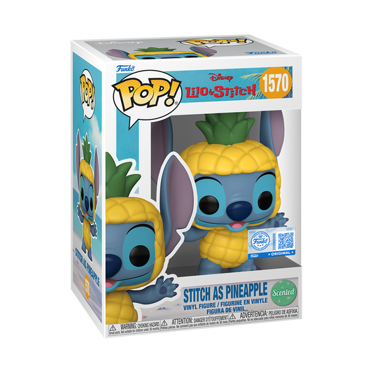 Funko Pop!  Disney Stitch:  as Pineapple #1570 Hot Topic Exclusive Scented