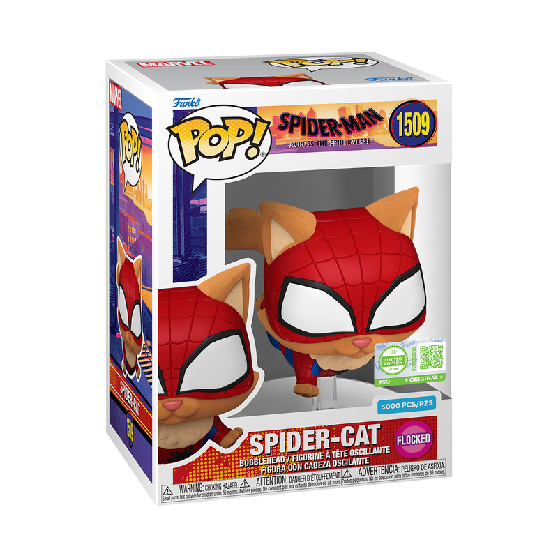Marvel Pop! Spider-Cat (Flocked) with Pop! Protector #5000 Ultra LIMITED EDITION LE