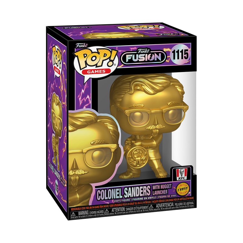 KFC Pop! Colonel Sanders with Nugget Launcher (Funko Fusion) #1115  Chase Gold