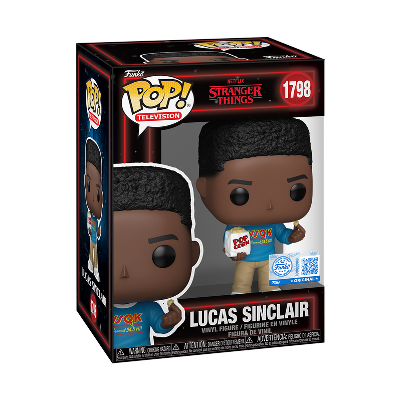 Funko Pop! Stranger Things Season 5 :   Lucas Sinclair with Popcorn #1798 Exclusive