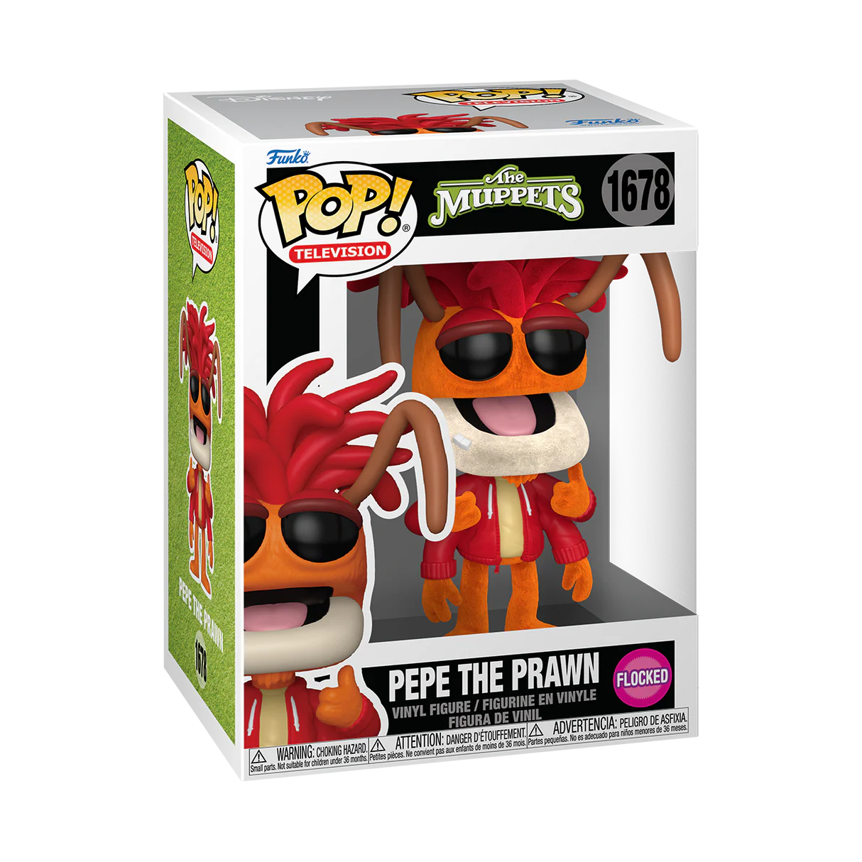 Funko Pop! Television: The Muppets - Pepe The Prawn (Flocked) Specialty Series Exclusive #1678
