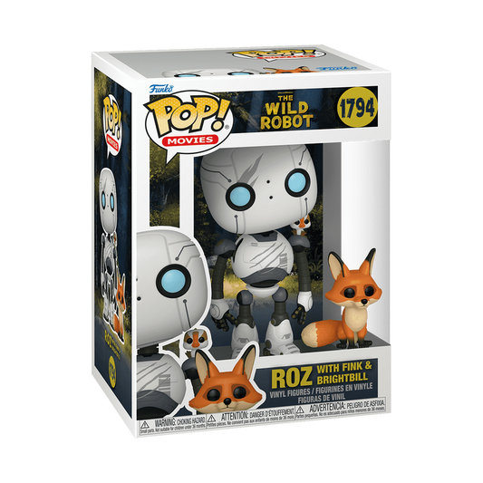 Movie Pop!  The Wild Robot : Roz with Fink & Brightbill  #1794