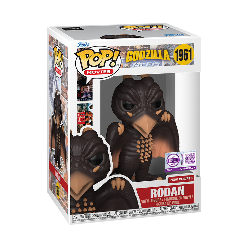 Godzilla Funko Pop! Rodan with Pop! Protector Le 7500 limited Edition with protector