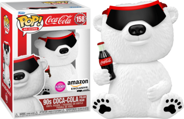 Funko Pop! Ad Icons: 90's #158 Coca-Cola Polar Bear Amazon Exclusive flocked