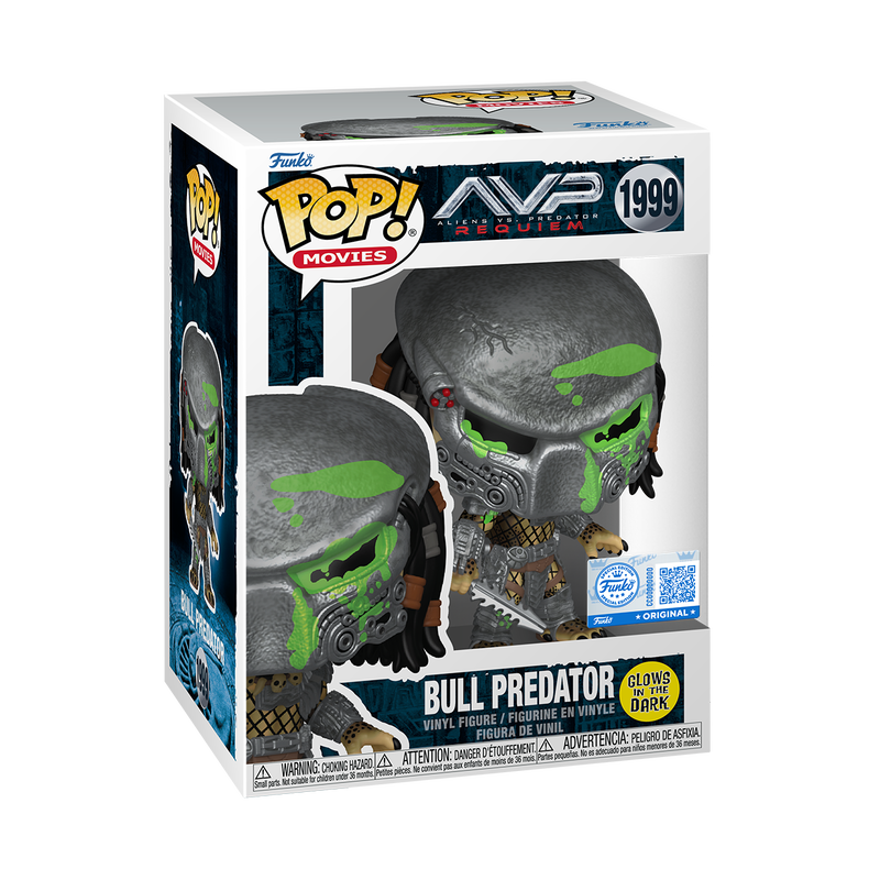 Alien vs. Predator Pop! Bull Predator (Glow) #1999   Funko Exclusive GID
