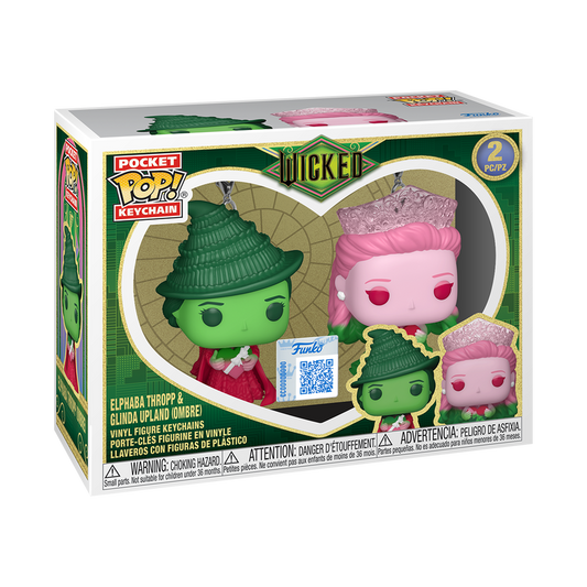 Wicked Pop! Keychain Elphaba Thropp & Glinda Upland (Ombre) 2-Pack Exclusive