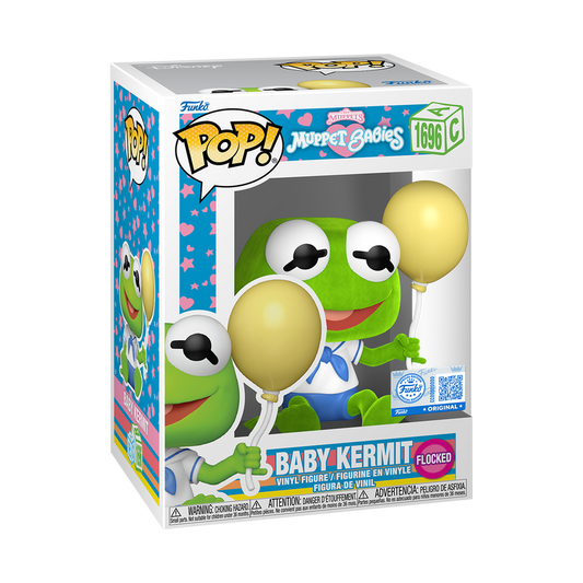 Disney Pop! Muppet Babies Baby Kermit Flocked #1696 Exclusive