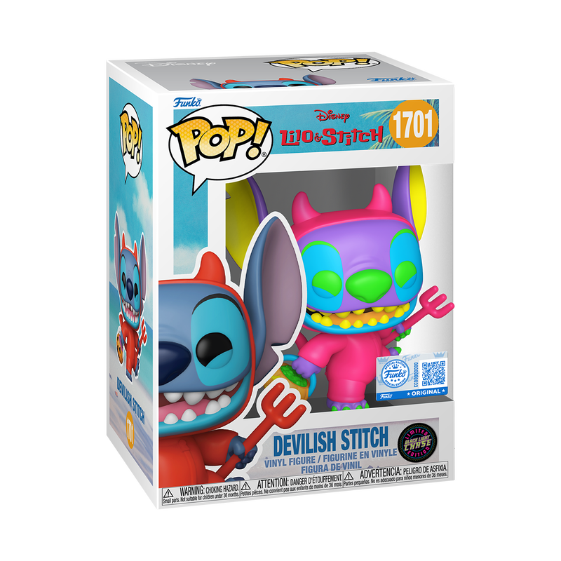 Funko Pop : Disney Devilish Stitch # 1701  Entertainment Earth Exclusive Chase