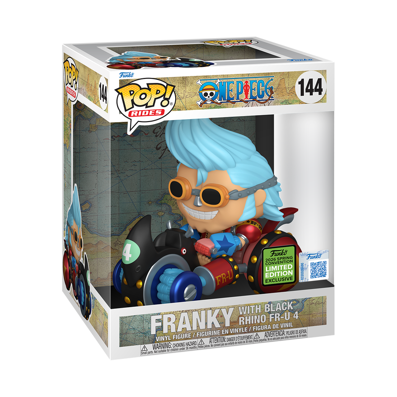 Funko Pop! One Piece Pop! Rides Deluxe Franky with Black Rhino FR-U 4 #144 2026 Shared Exclusive Preorder