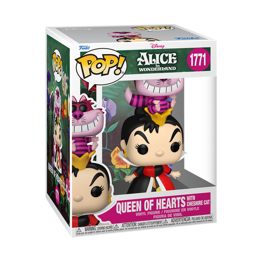 Disney Pop! ALice in Wonderland : Queen of Hearts with Cheshire Cat #1771 Deluxe