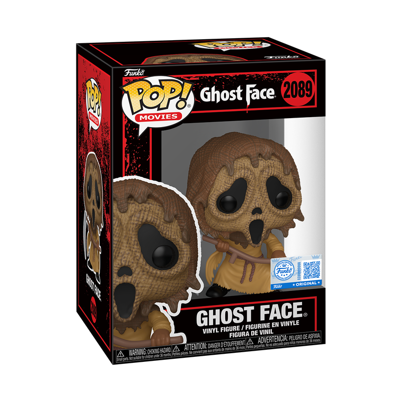 Horror : Scream Pop! Ghost Face (Scarecrow Mask) #2089 with scare fare sticker Hot topic exclusive