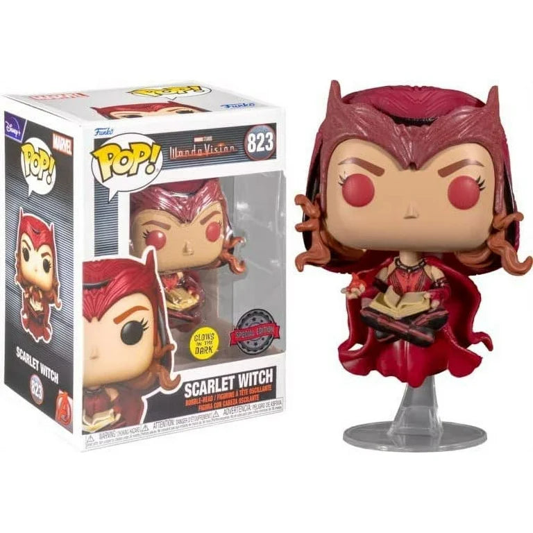 Funko Pop! Marvel: WandaVision Scarlet Witch Glow-in-The-Dark Pop! #823