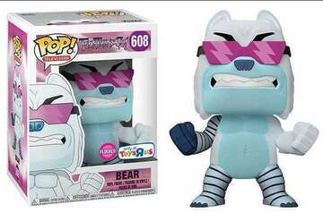 Dc Funko Pop : Teen Titans Go : Bear #608  Toys r Us Exclusive Flocked