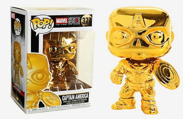 FUNKO POP! Marvel:  Marvel Studios Ten Years : Captain America #377 Gold Chrome