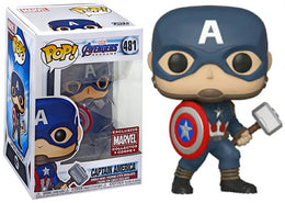 Funko Pop : Marvel : Avengers Endgame : Captain America 481 Collector Corps Exclusive Mjolnir