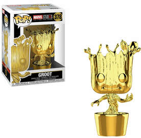 FUNKO POP! Marvel:  Marvel Studios Ten Years : Groot #378 Gold Chrome