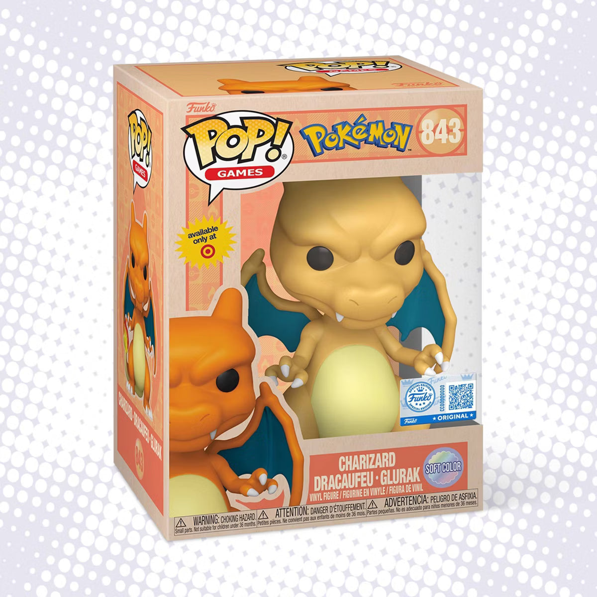 Funko POP! Games: Pokémon Charizard (Soft Color) Vinyl Figure #843 Exclusive
