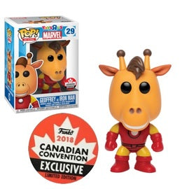 Funko Pop! : Toys r Us : marvel Comics : Geoffrey as Iron Man #29 2018 Canadian toysrus Exclusive