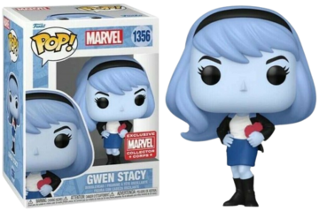 Funko Pop! Spider-Man Gwen Stacy #1356 Spider-man Blue Marvel Collector Corps Exclusive