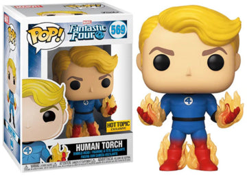Funko Marvel Pop!  Fantastic Four : Human Torch #569 Hot topic Exclusive