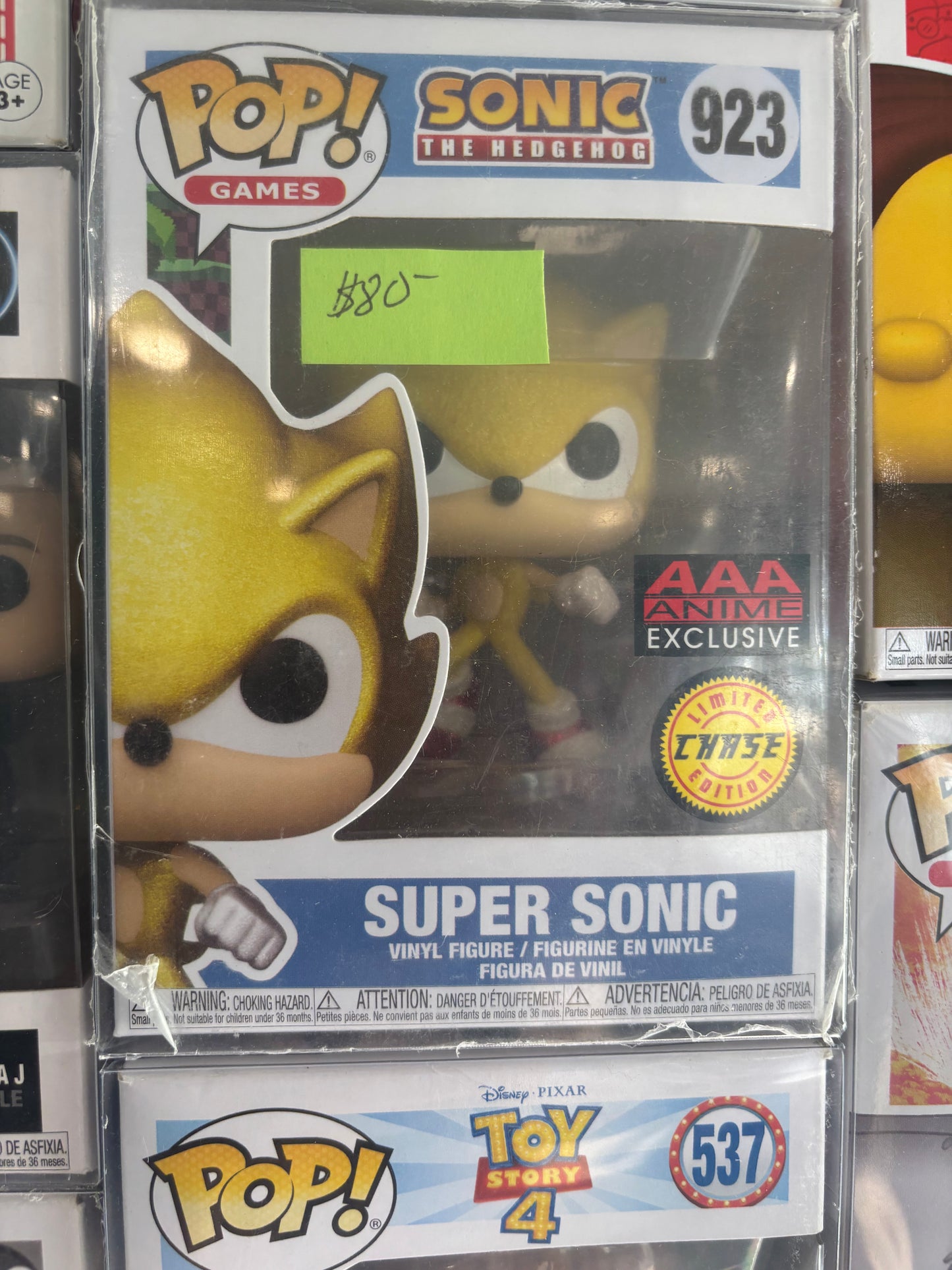 Funko Pop! Sonic the Hedgehog - Super Sonic #923  AAA Exclusive  Chase
