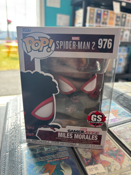 Marvel Pop! Spider-man 2 : Miles Morales Gamestop Exclusive #976 Gamerverse