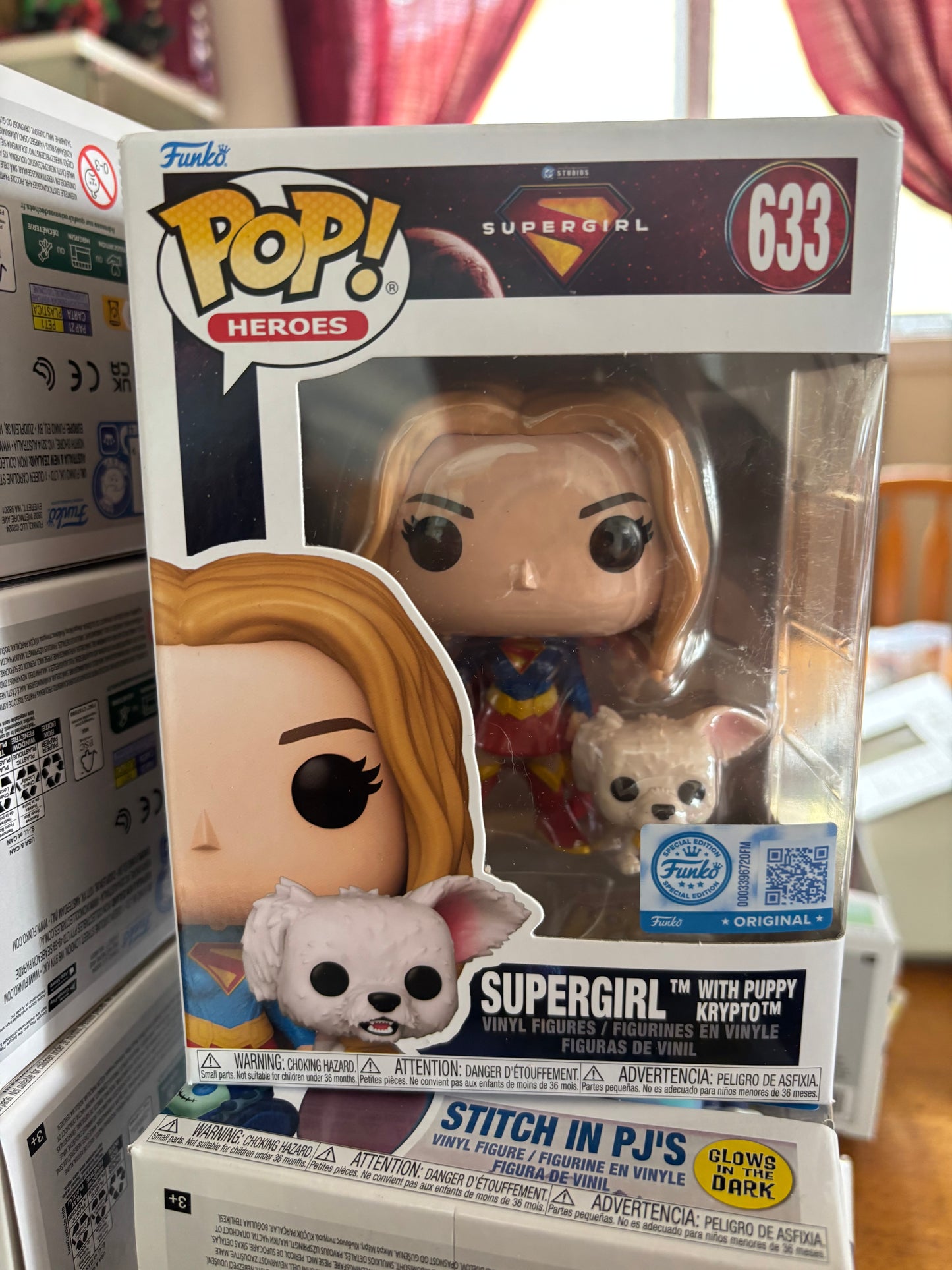 Funko Pop!  Dc Comics : Supergirl Movie : Supergirl #633 with puppy Krypto Exclusive