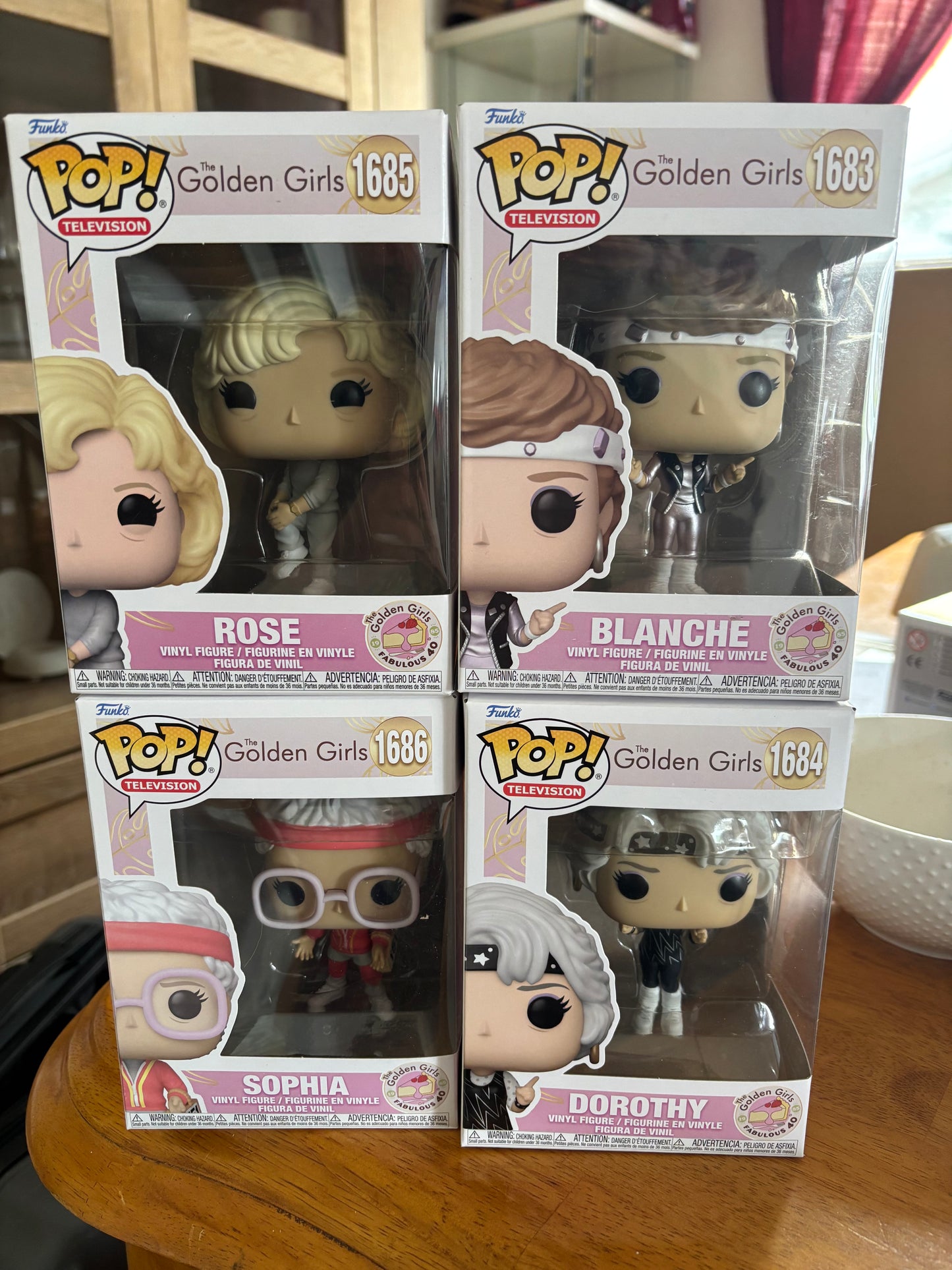 FUNKO POP! TELEVISION: The Golden Girls set 1683 1684 1685 1586 Blanche dorothy sophia rose