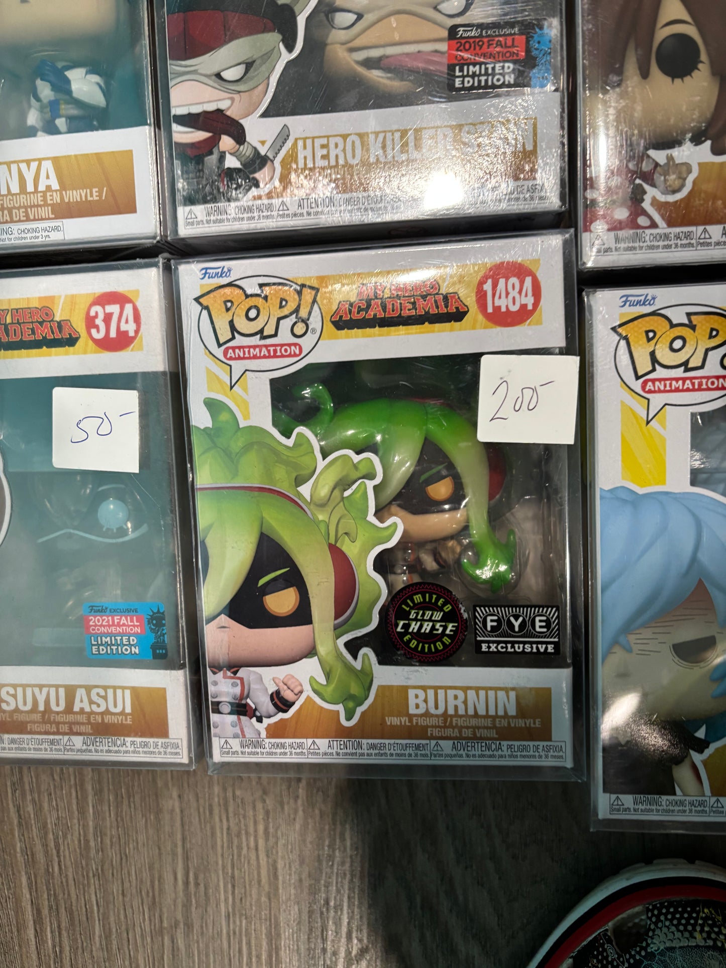 Funko Pop : My Hero Academia : Burnin #1484 Fye Exclusive  Chase   GID