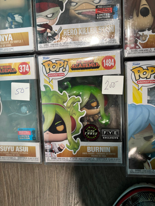 Funko Pop : My Hero Academia : Burnin #1484 Fye Exclusive  Chase   GID