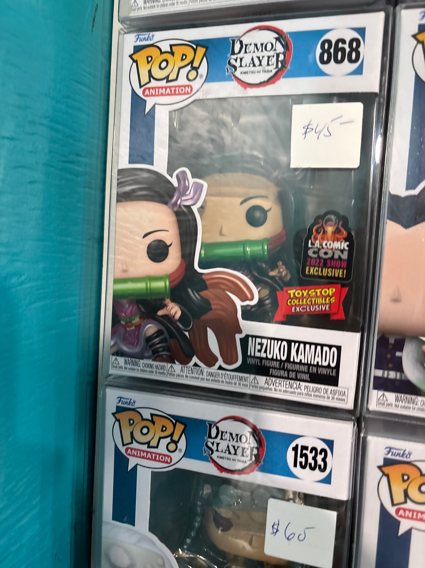 Funko Pop! Demon Slayer Nezuko Kamado #868 Toystop Exclusive La comic con 2022