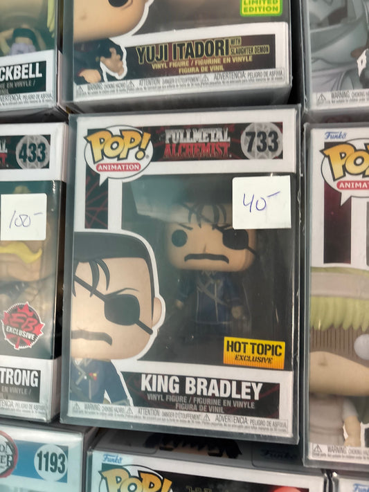 Fullmetal Alchemist Pop! King Bradley #733 Hot topic Exclusive