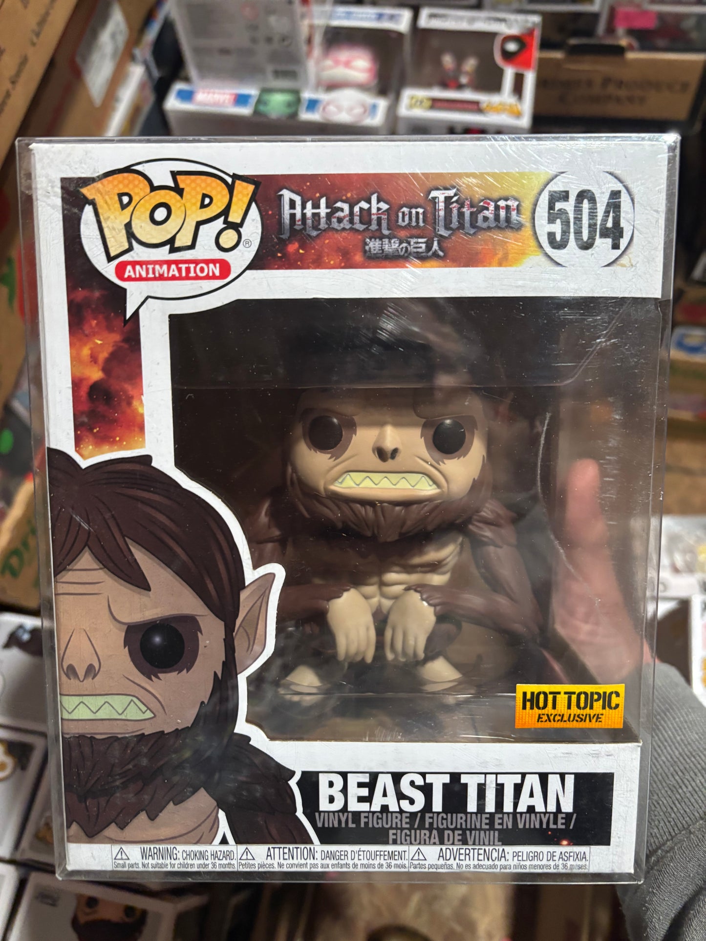 Attack on Titan Funko Pop!  Beast Titan #504 Hot topic Exclusive Deluxe