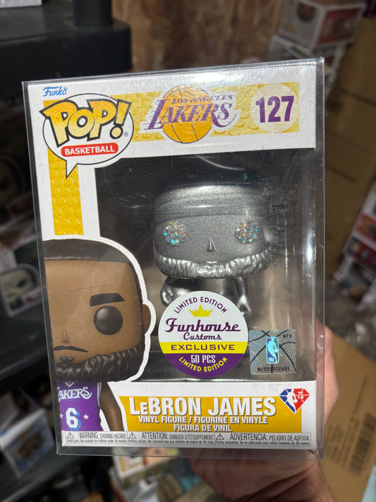 NBA Pop! Funko Lebron James #127 Funhouse custom limited edition 50 pcs  silver
