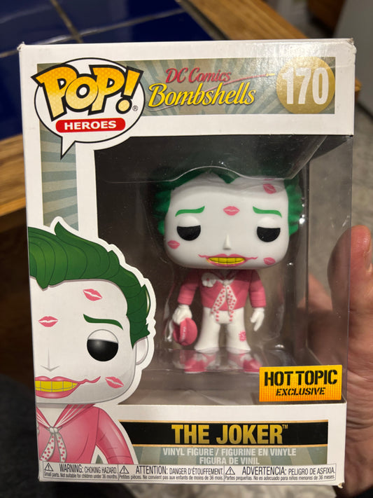 Funko Pop : DC:  dc Comics bombshells #170 The joker kisses\ #170 Hot topic exclusive batman